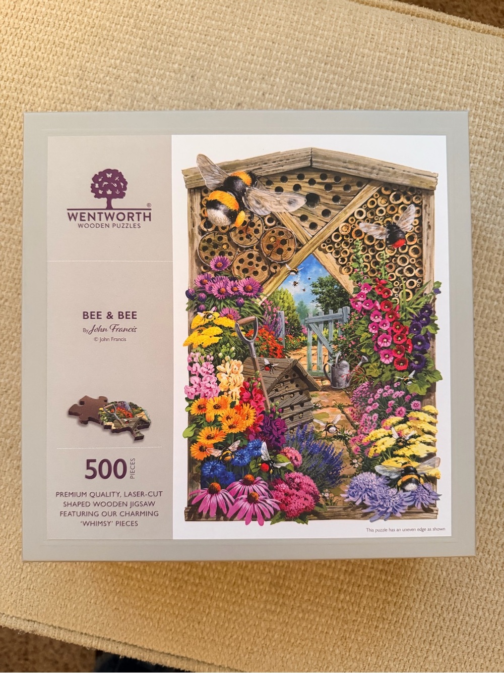 Wentworth Wooden Puzzle – Bee & Bee – 500 Pieces - 100% Complete